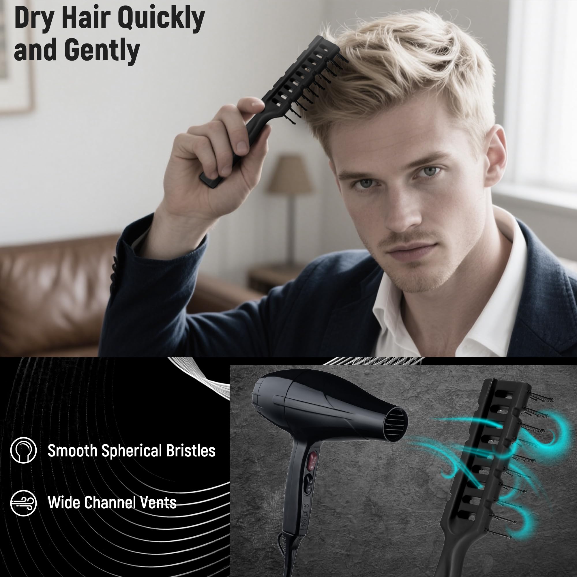 美容師 美容学生 ヘアサロン アップスタイル プロ用ヘアブラシ 5本セット Amazon | SalonSilk ヘアブラシ メンズ 5個 メンズ ヘアブラシ